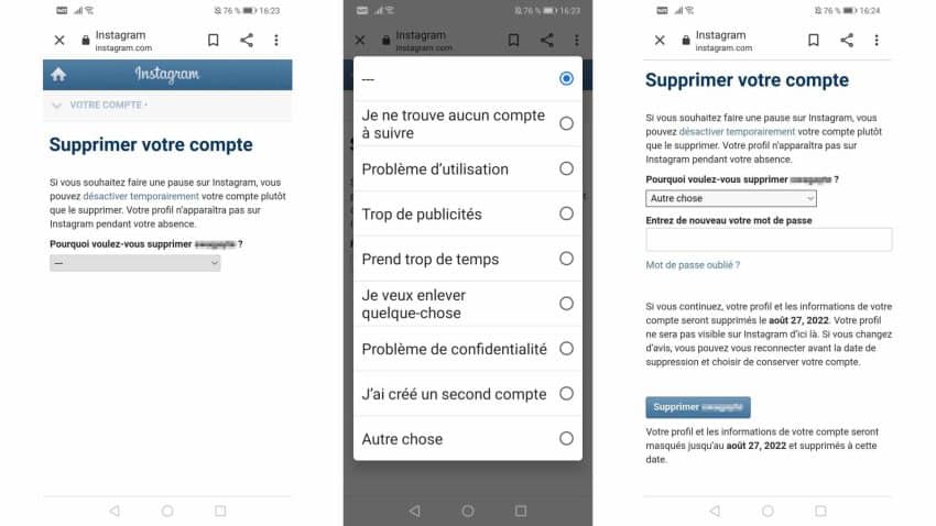 Comment supprimer un compte Instagram : 4 étapes simples