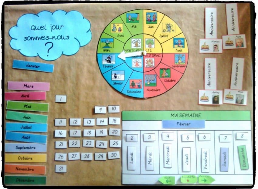 Enseignez la notion de temps à l'enfant grâce aux calendriers éducatifs Montessori à fabriquer!