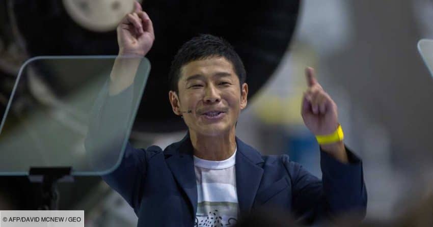Le milliardaire Yusaku Maezawa, premier touriste lunaire de Space X en 2022, avec des artistes