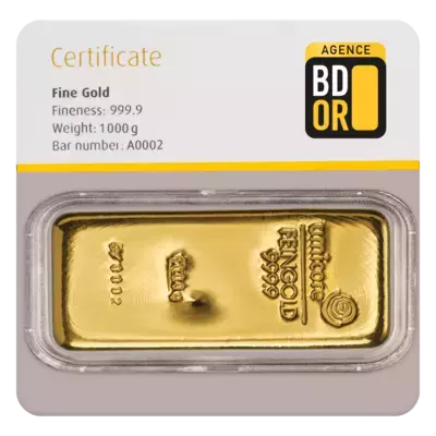 Quel est le prix d'un lingot d'or?